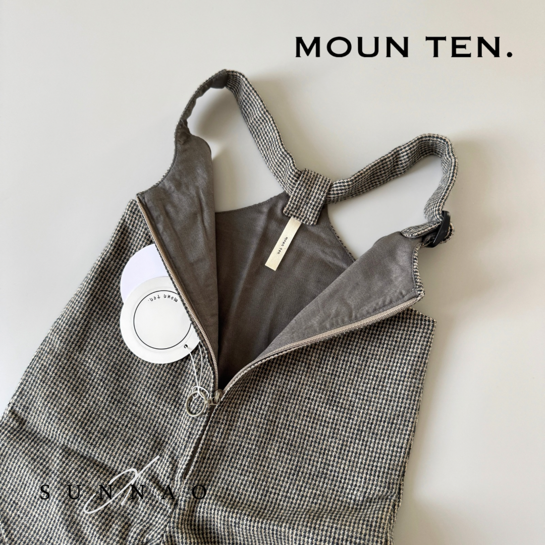 <Moun ten.> cotton tweed - sand x bk