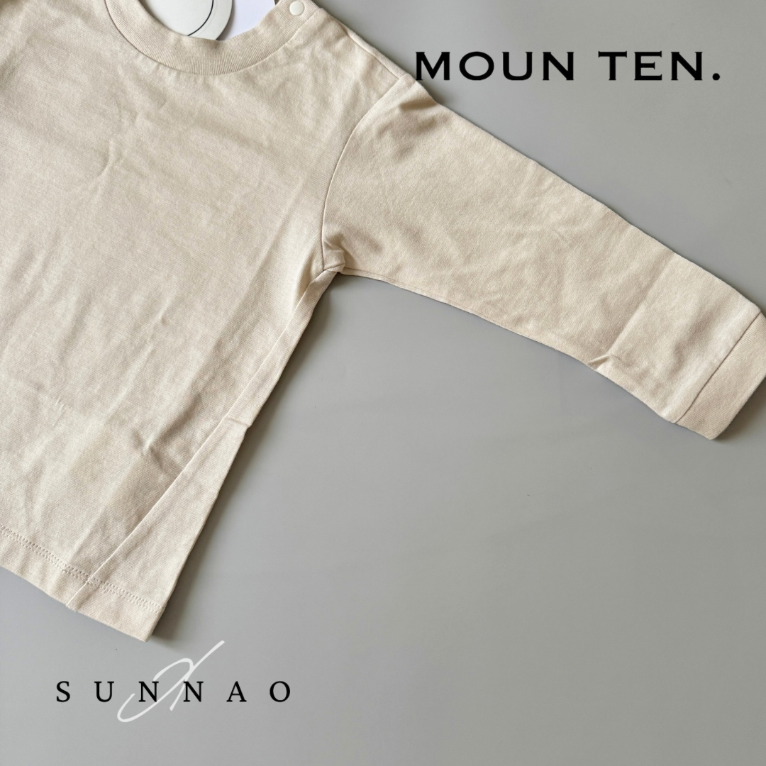 <Moun ten.> longsleeve logo - sand