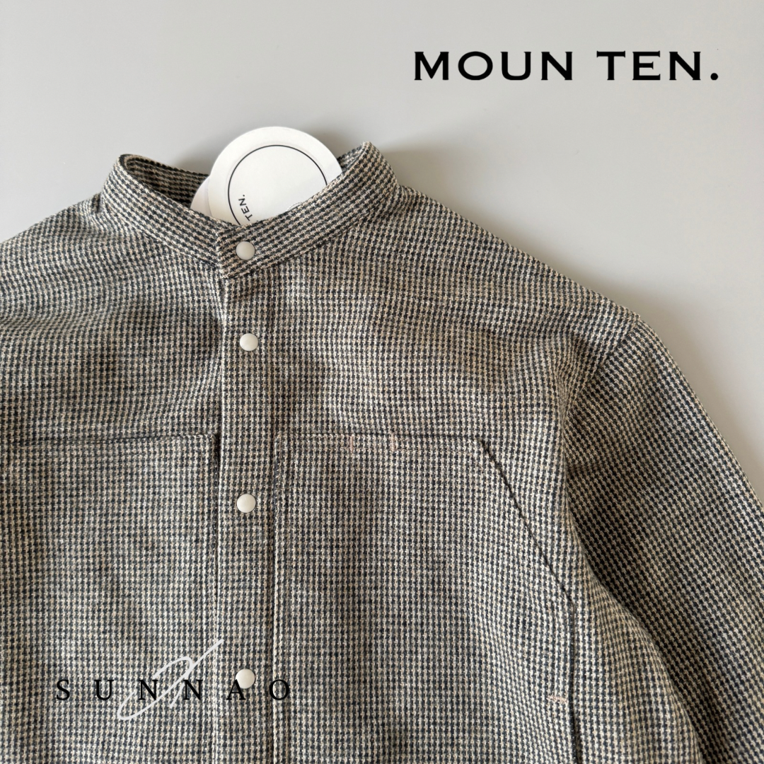 <Moun ten.> cotton tweed pocket - sand x bk