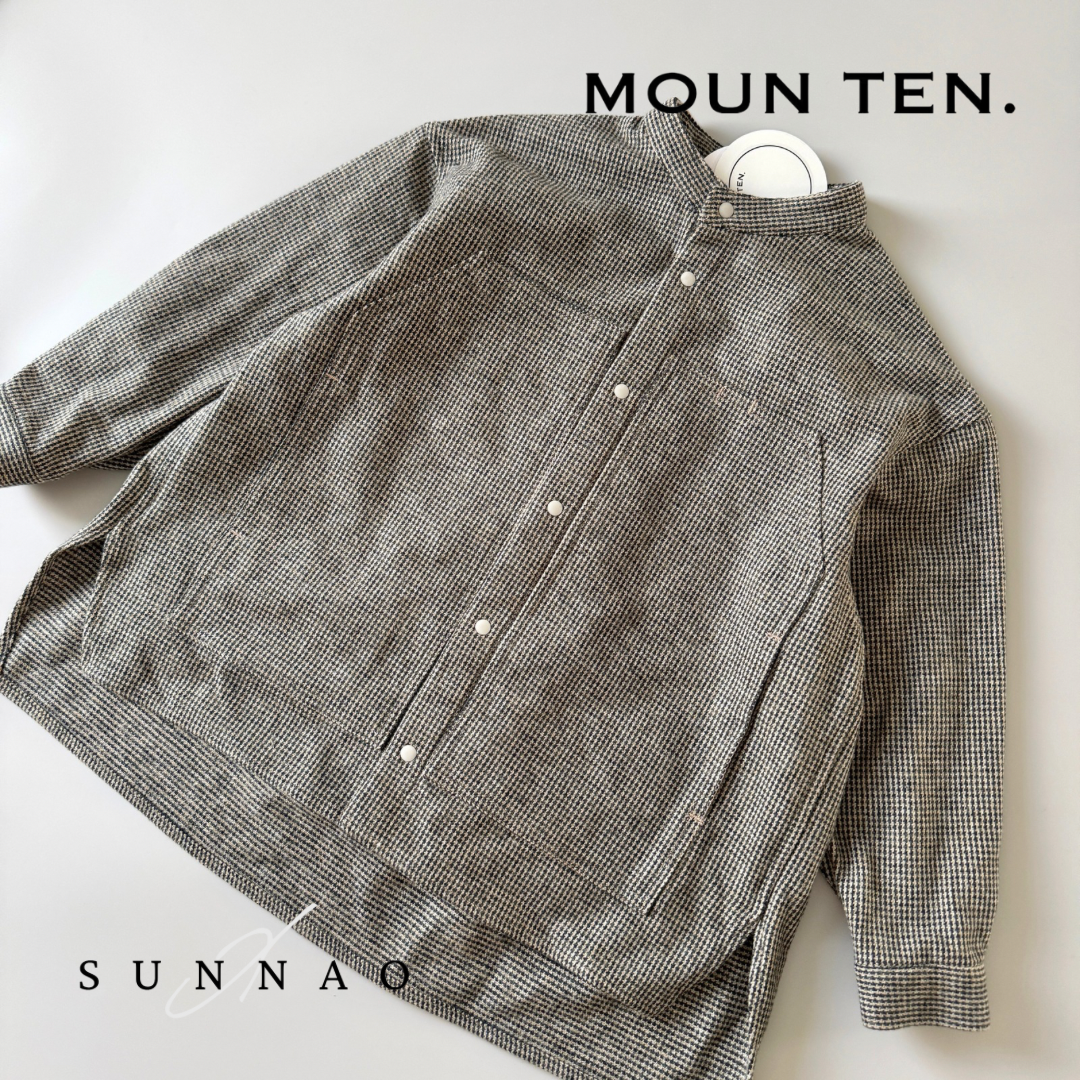 <Moun ten.> cotton tweed pocket - sand x bk