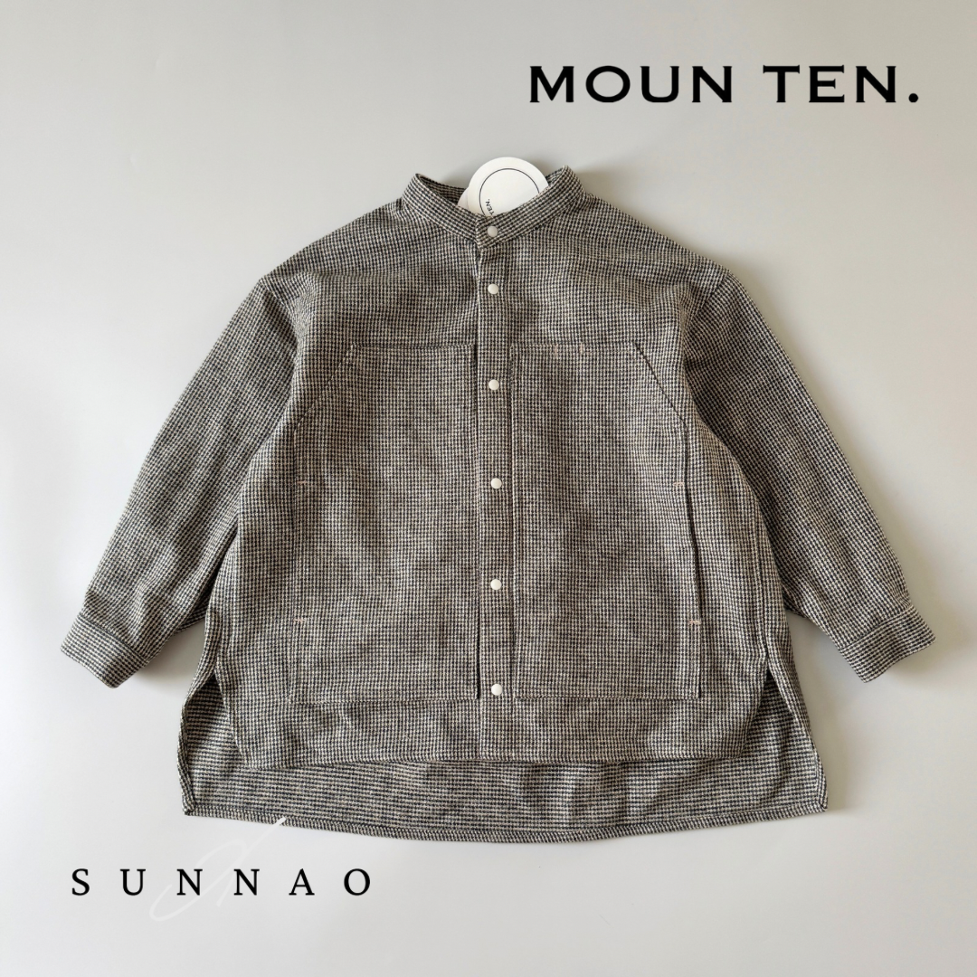 <Moun ten.> cotton tweed pocket - sand x bk