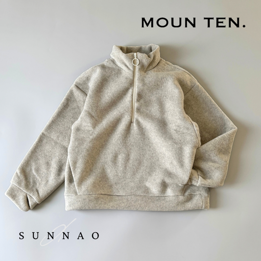 <Moun ten.> melange fleece half - oatmeal