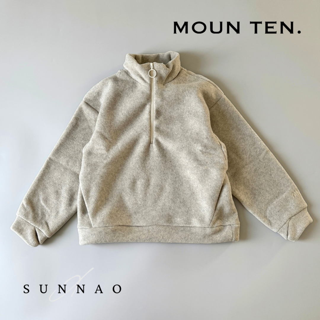 <Moun ten.> melange fleece half - oatmeal