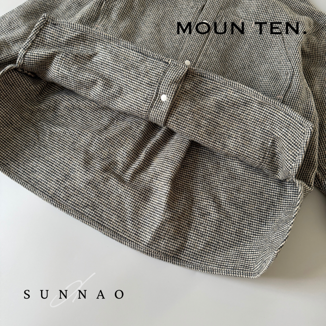 <Moun ten.> cotton tweed pocket - sand x bk