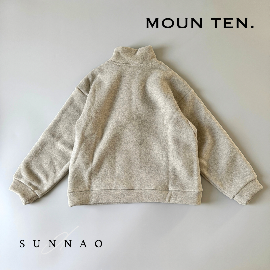 <Moun ten.> melange fleece half - oatmeal