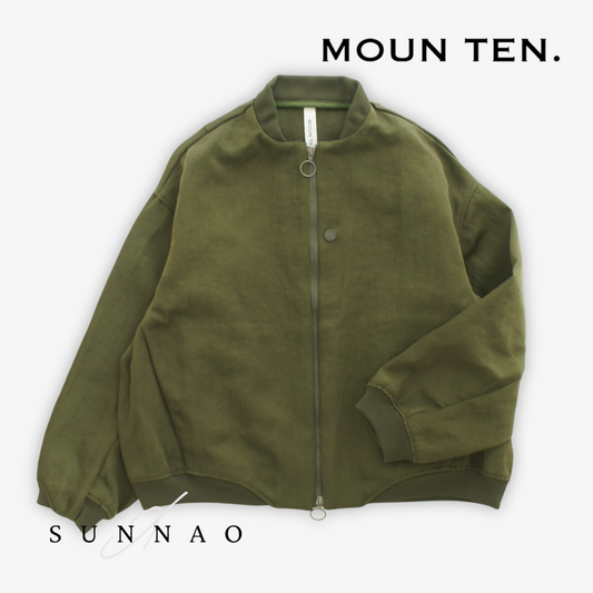 <Moun ten.> bright twill zip blouson - olive drab