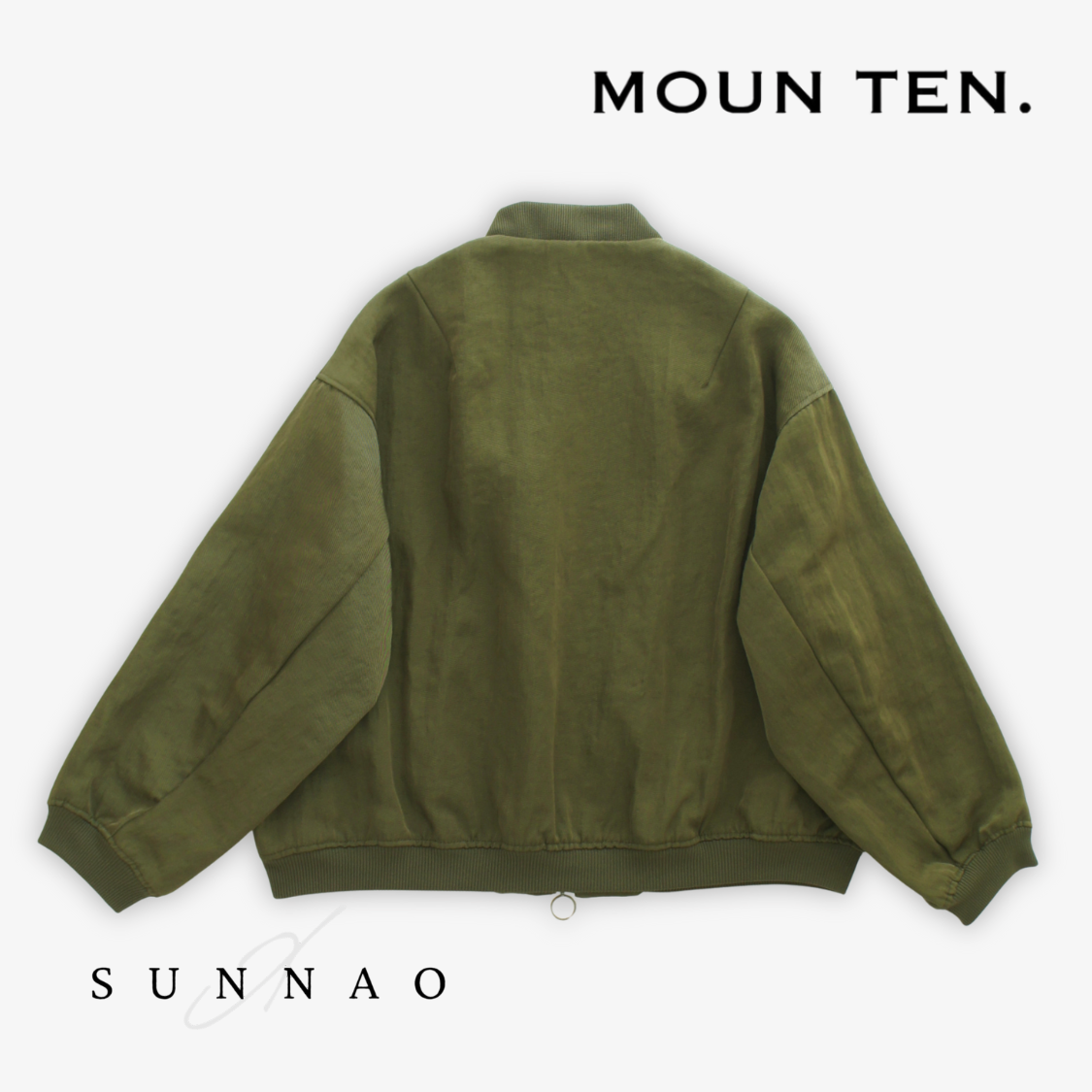 <Moun ten.> bright twill zip blouson - olive drab