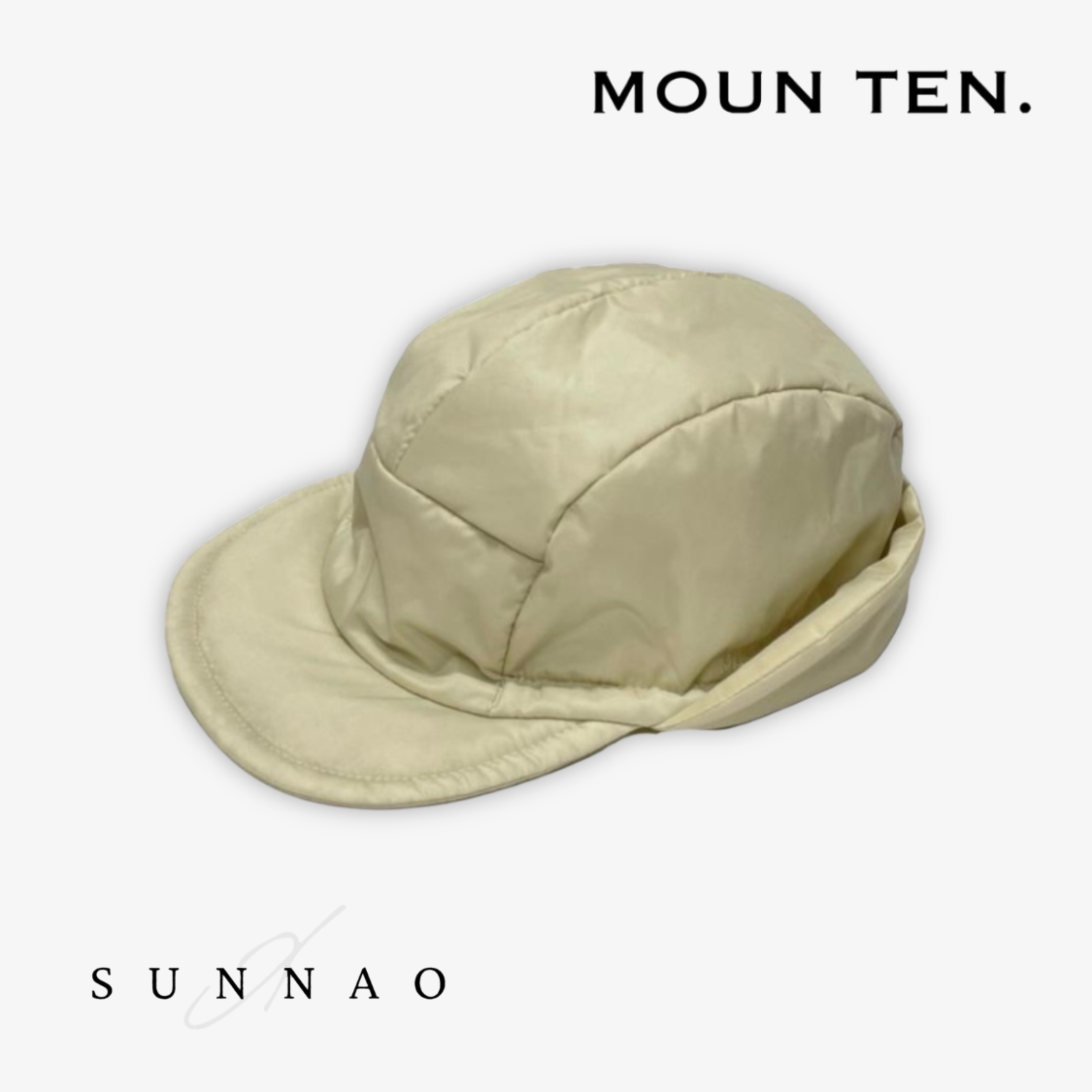<Moun ten.> ear muffs puffcap - black/khaki/oyster