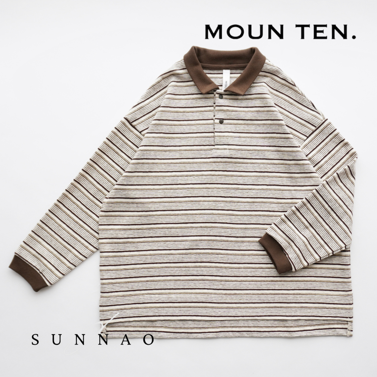 <Moun ten.> vintage border tee - sand