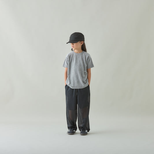 <Moun ten.> mesh wide pants - black