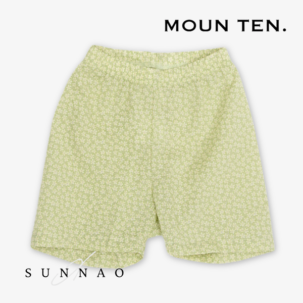 <Moun ten.> flower wave shorts - leaf green　