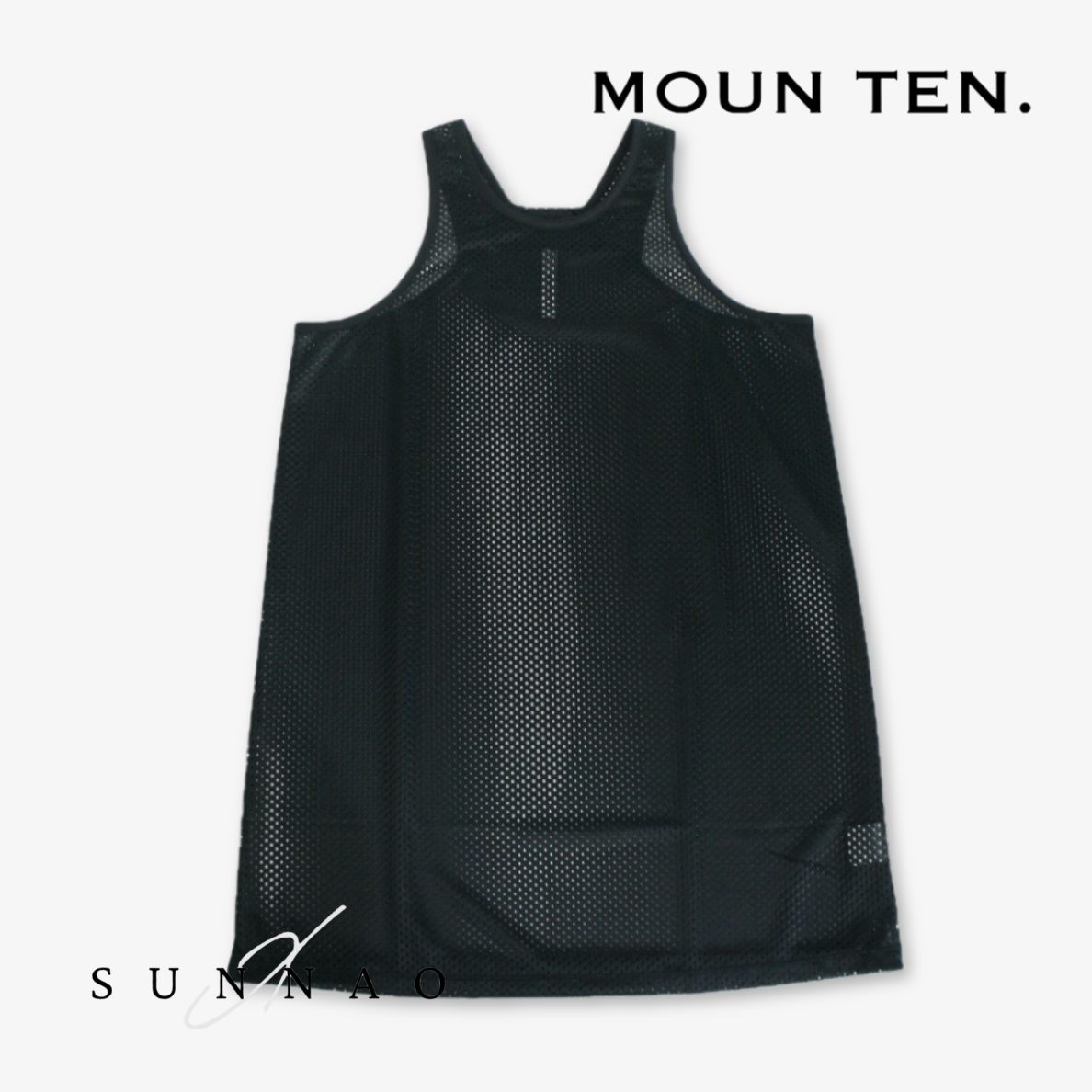 <Moun ten.> mesh tank dress - black