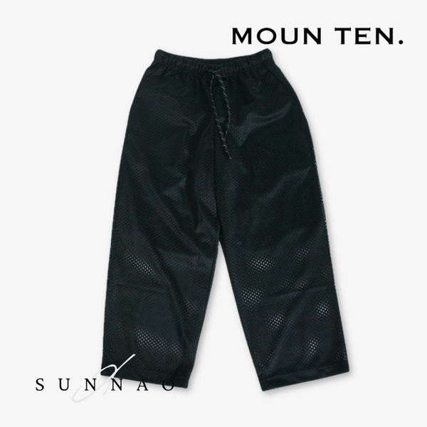 <Moun ten.> mesh wide pants - black