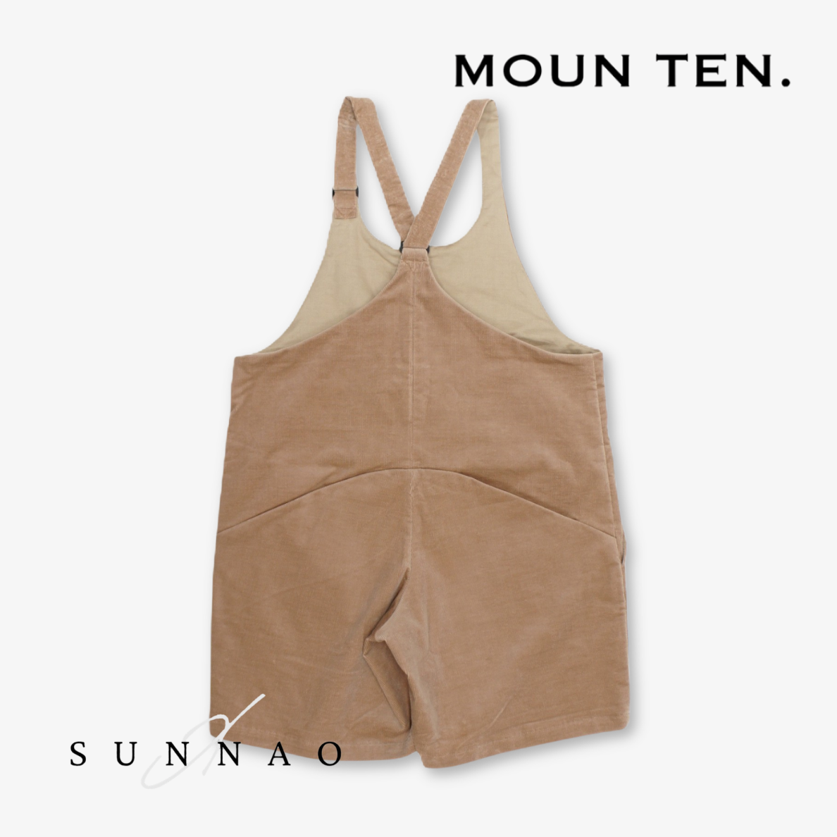 <Moun ten.> summer corduroy salopette - terracotta　