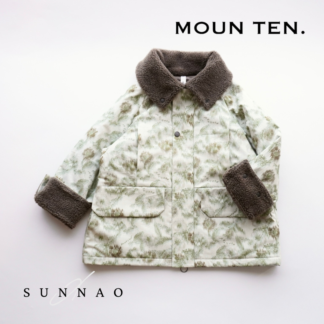 <Moun ten.> flower camo boa callor blouson
