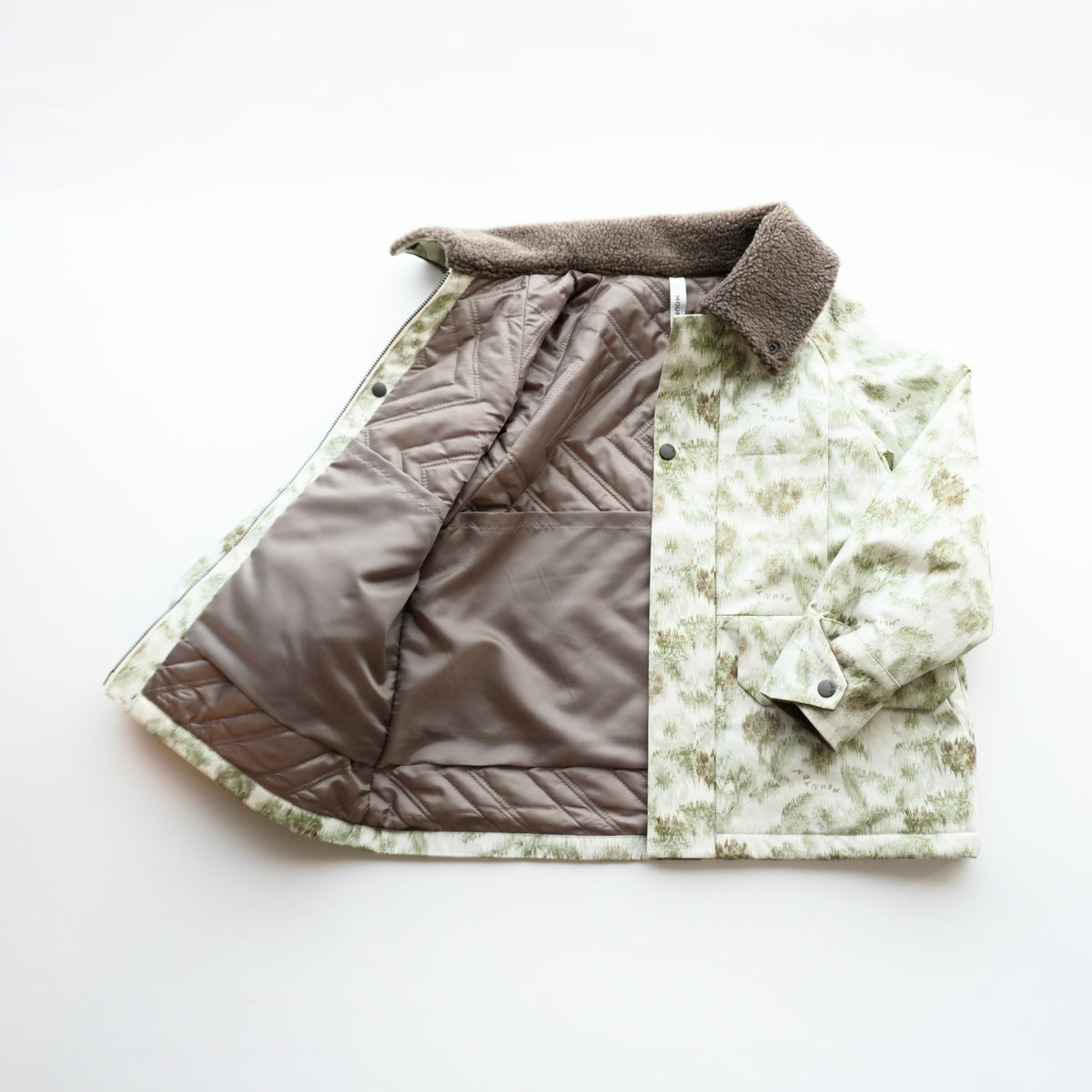<Moun ten.> flower camo boa callor blouson