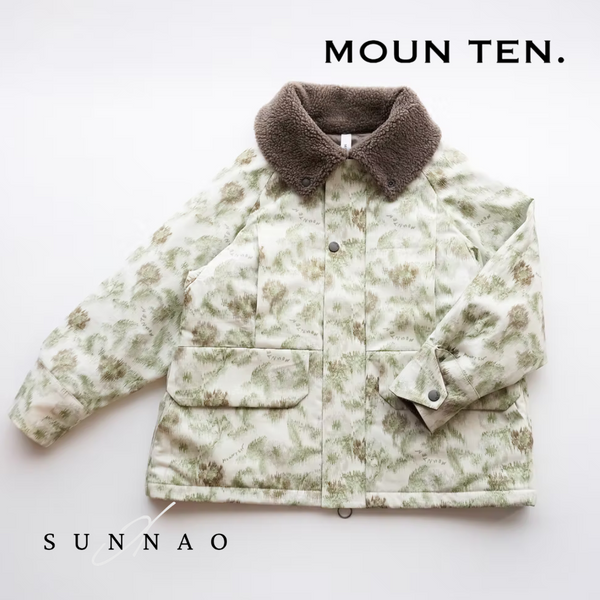 <Moun ten.> flower camo boa callor blouson