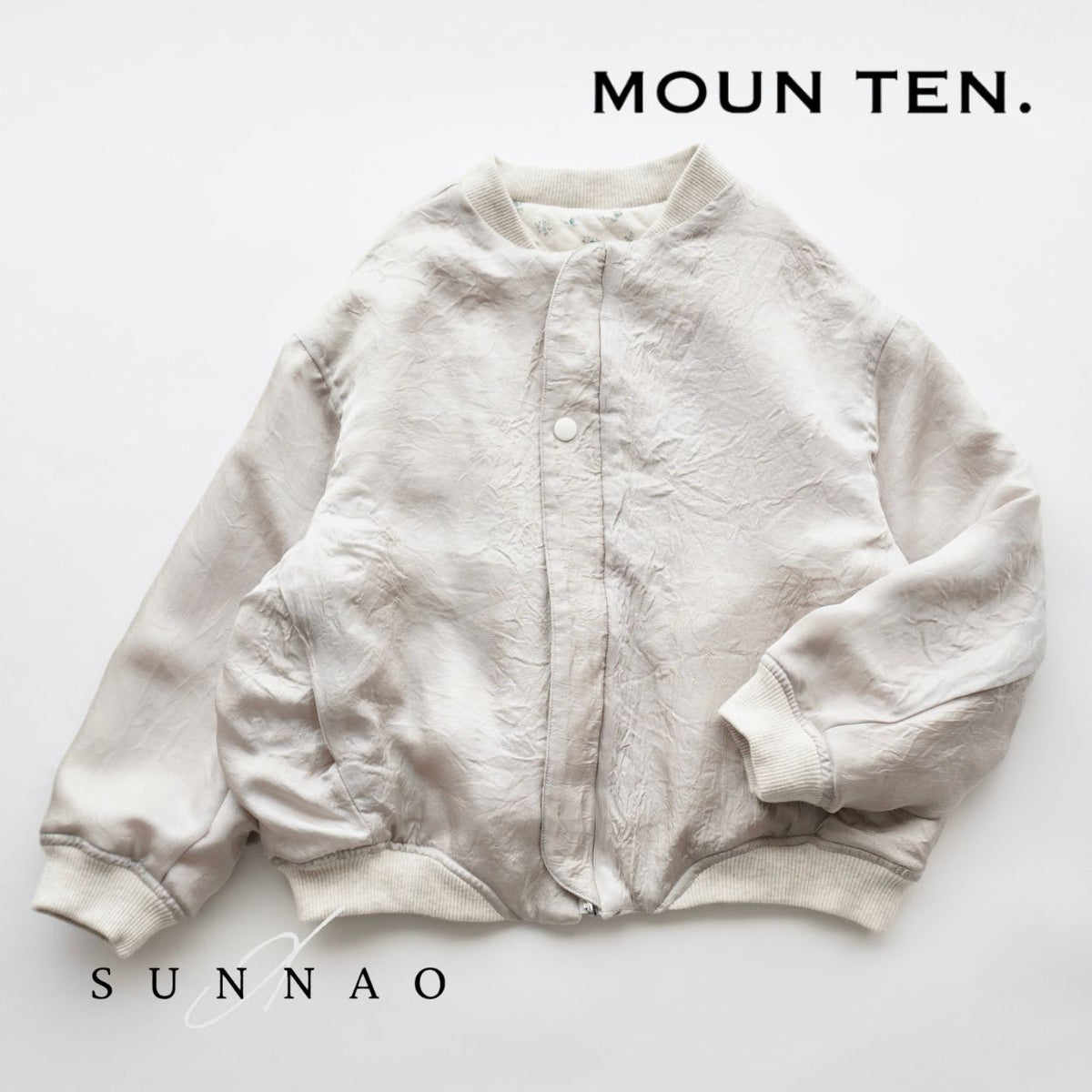 <Moun ten.> flower quilt reversible blouson - oatmeal