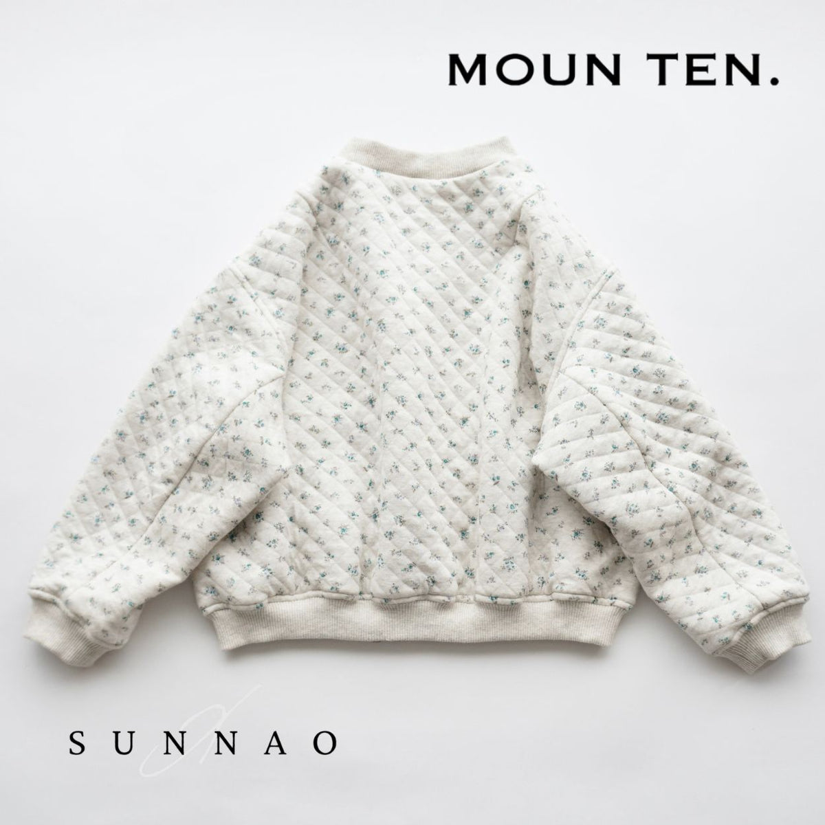 <Moun ten.> flower quilt reversible blouson - oatmeal