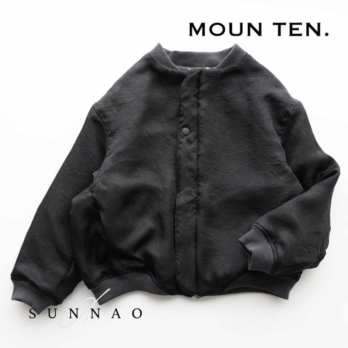 <Moun ten.> flower quilt reversible blouson - charcoal