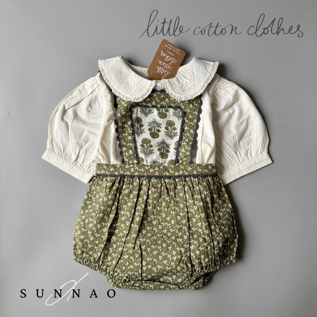 【送料無料】<Little Cotton Clothes> Dhalia Romper Hawthorn Floral （6M-4Y）