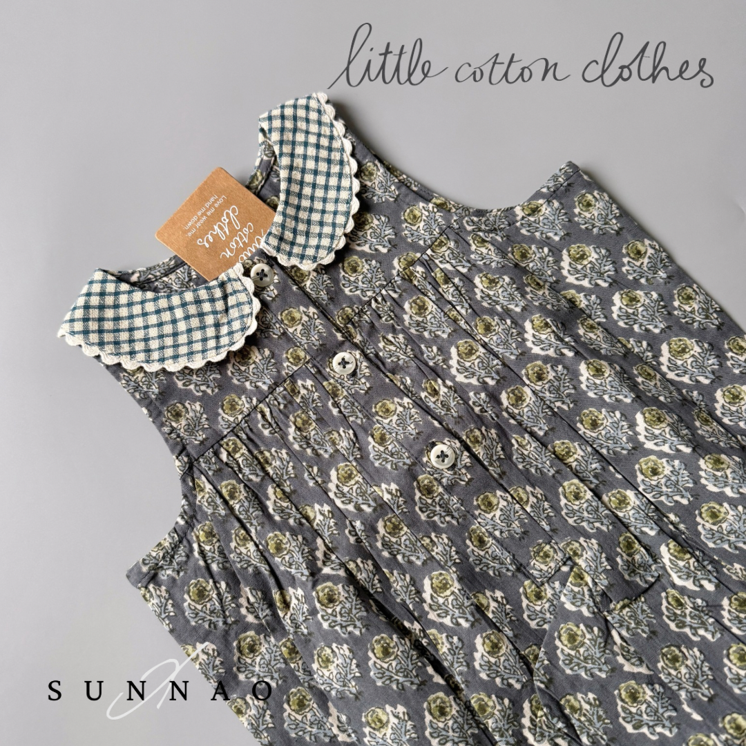 【送料無料】<Little Cotton Clothes> Iris Romper Thistle Floral（6M-3Y）