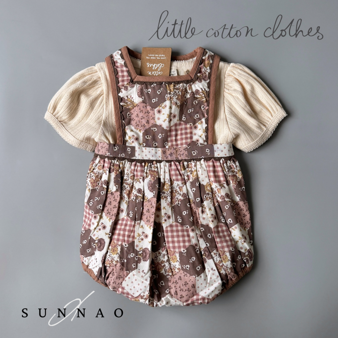 【送料無料】<Little Cotton Clothes>Bridget Romper Patchwork Print（6M-4Y）