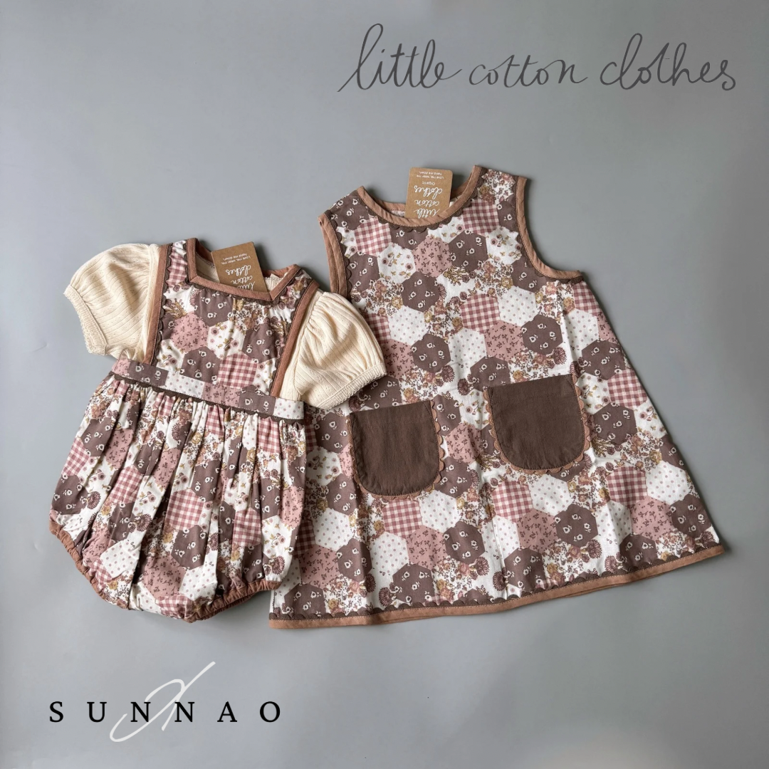 【送料無料】<Little Cotton Clothes>Bridget Romper Patchwork Print（6M-4Y）