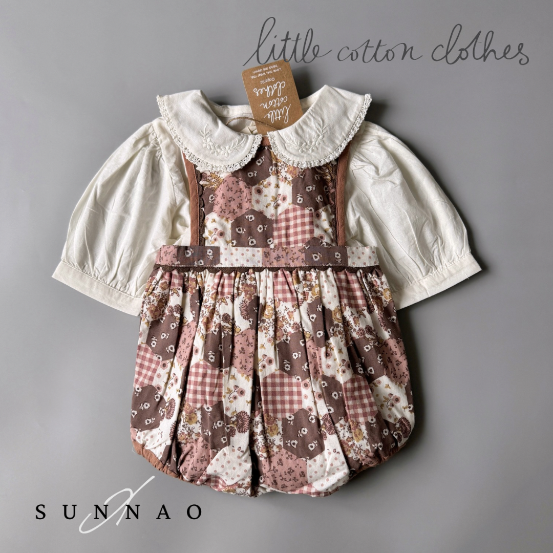 【送料無料】<Little Cotton Clothes> Organic Gabriella Blouse - Off-white（12M-6Y）