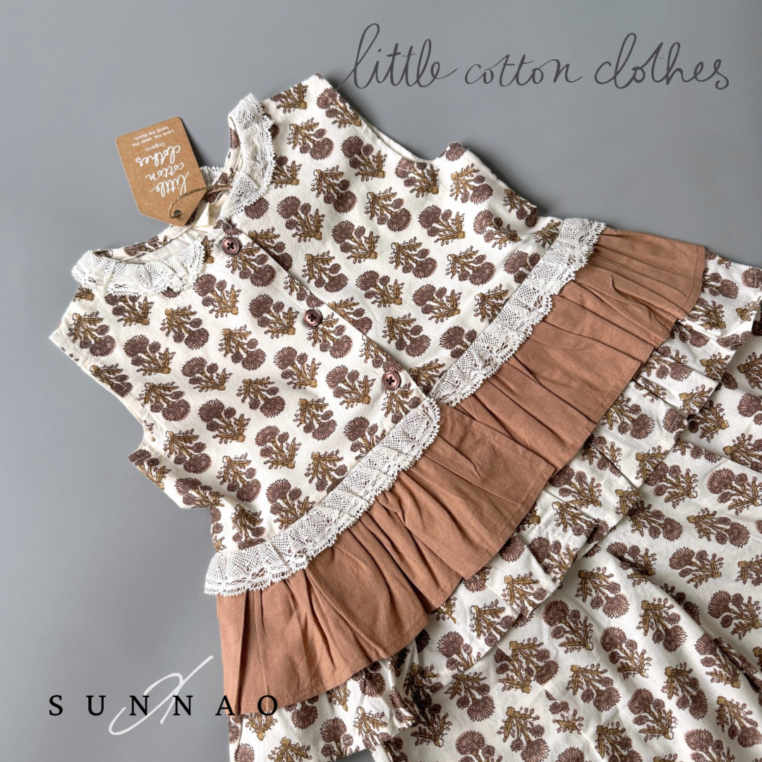 【送料無料】<Little Cotton Clothes> Bonnie blouse Jaipur Floral in Tea Rose（2-7Y）