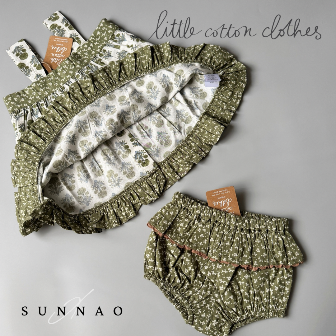 【送料無料】<Little Cotton Clothes> Lissy Sun Top Jaipur Floral in Fern（2-6Y）