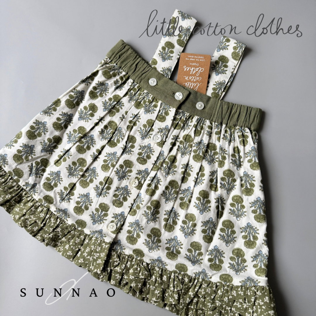 【送料無料】<Little Cotton Clothes> Lissy Sun Top Jaipur Floral in Fern（2-6Y）