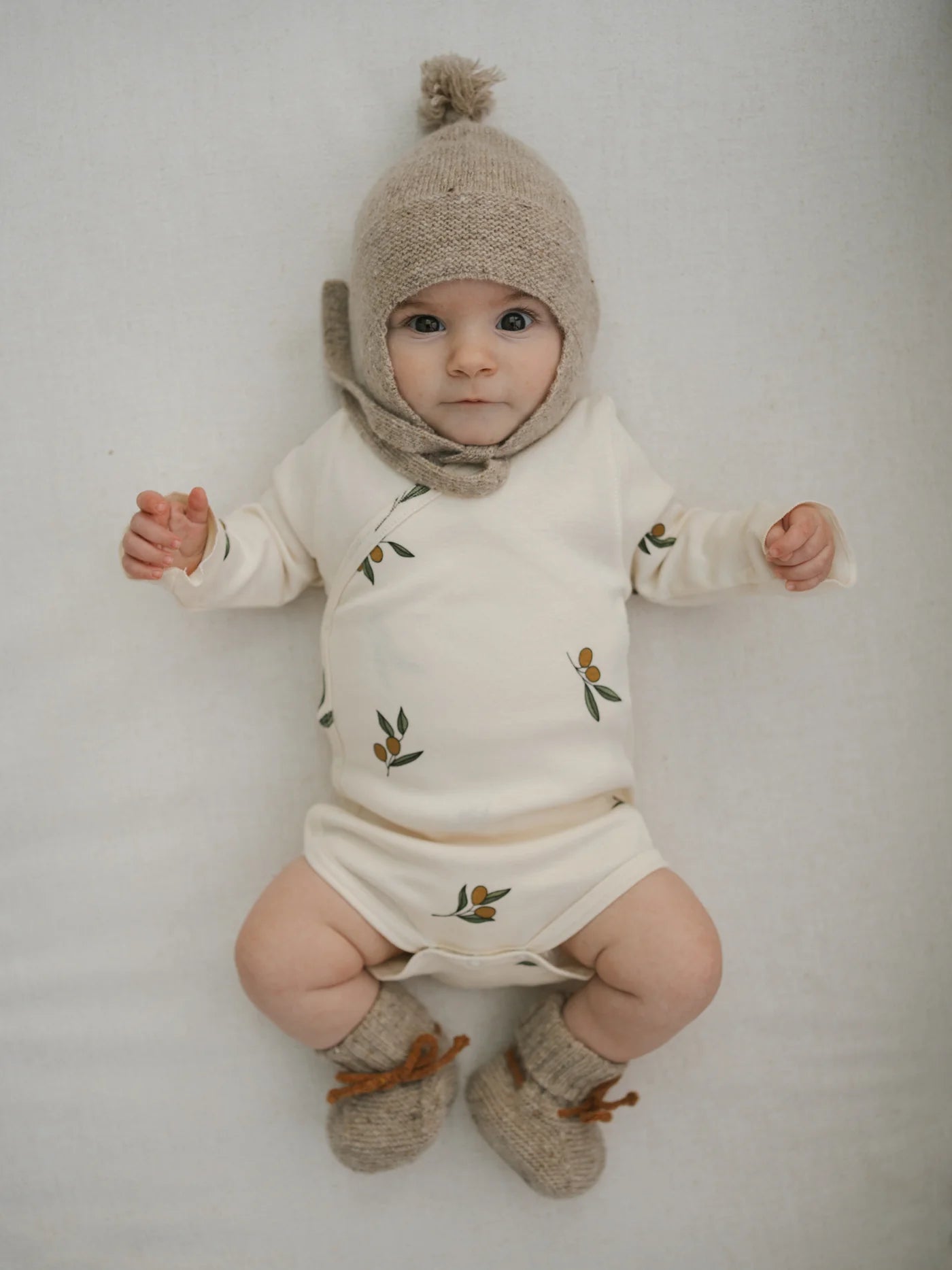 <Organic zoo> Olive Garden Wrap Over Bodysuit （0-12M）