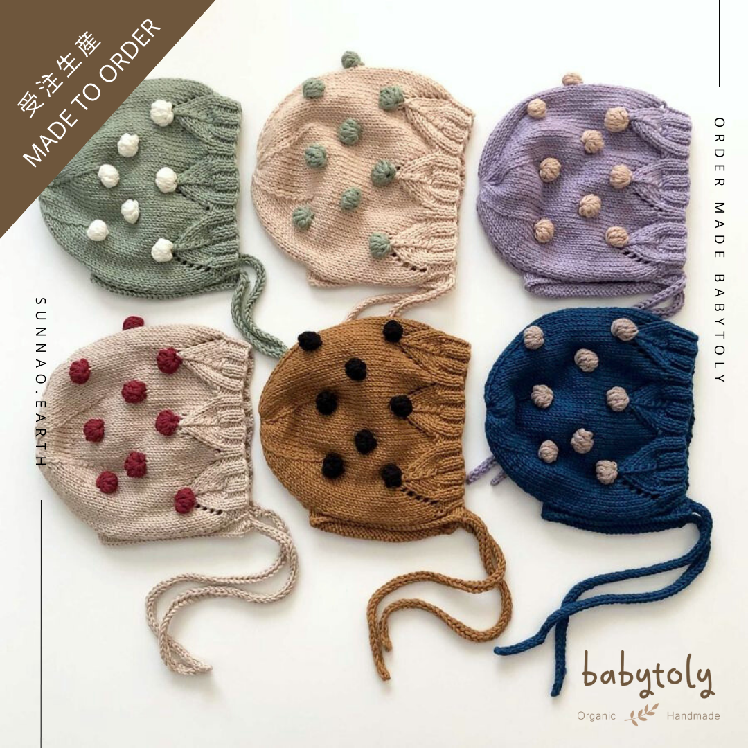 【予約／オーダー会】<Babytoly> BLOSSOM POPCORN BONNET（0M-4Y）-Babytoly-SUNNAO