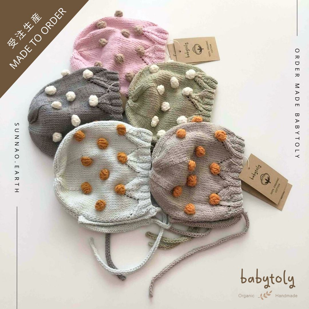【予約／オーダー会】<Babytoly> BLOSSOM POPCORN BONNET（0M-4Y）-Babytoly-SUNNAO