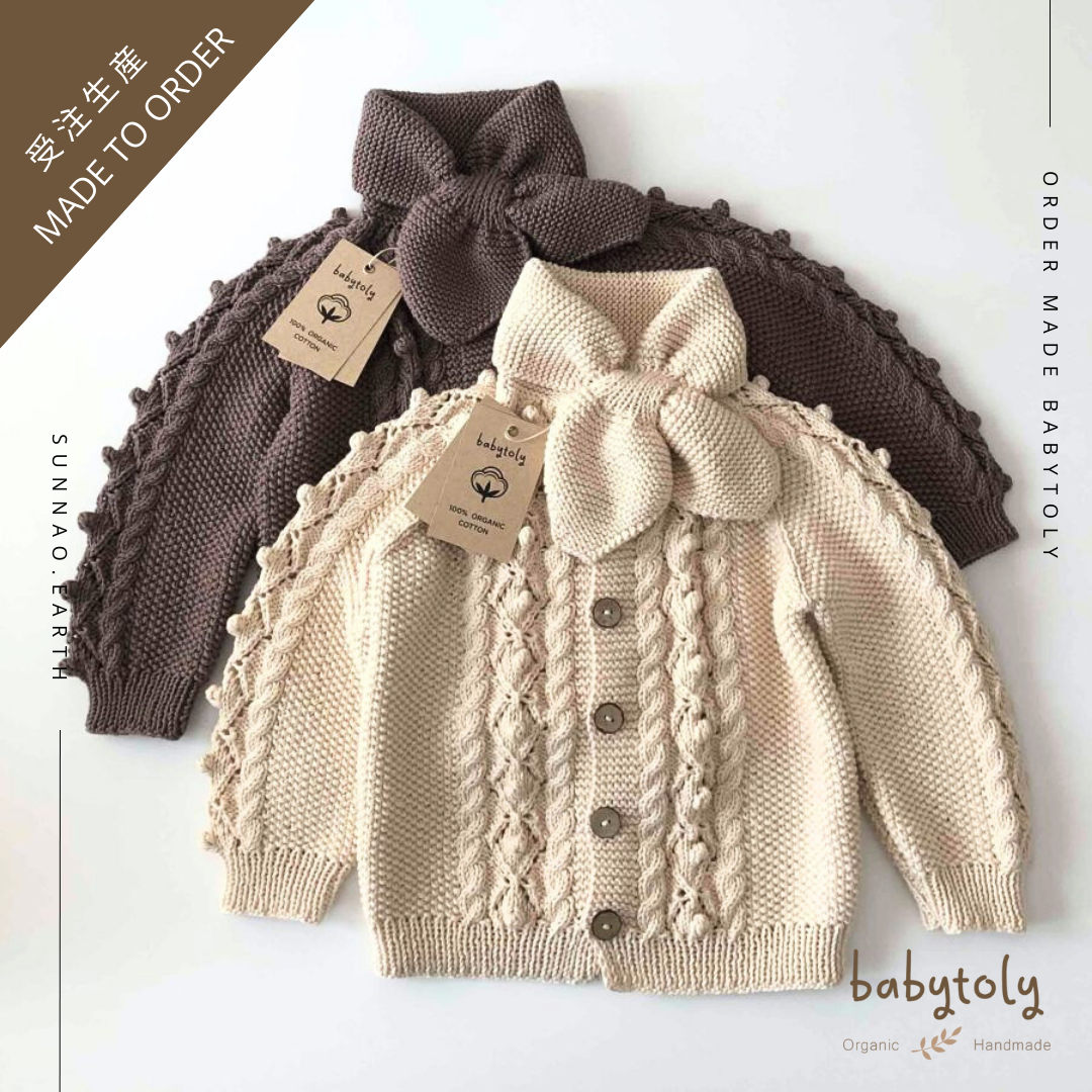 【予約／オーダー会】<Babytoly> Confetti - HAZEL CARDIGAN w/ attached scarf（1-6Y）★-Babytoly-SUNNAO