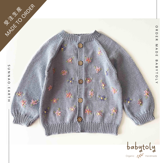 【予約／オーダー会】<Babytoly> FLORAL CARDIGAN