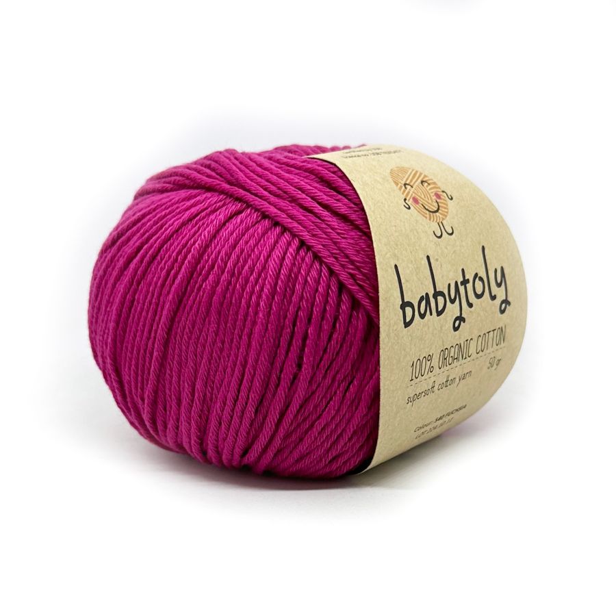 <Babytoly> Organic cotton yarns - FUCHSIA（毛糸）