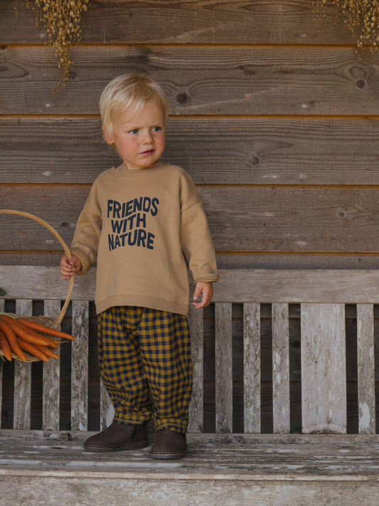 <Organic zoo>Blueberry Gingham Carrot Pants（1-4Y）