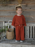 Gallery viewerに画像を読み込む, <Organic zoo>Paprika Waffle Boxy Sweatshirt（1-4Y）
