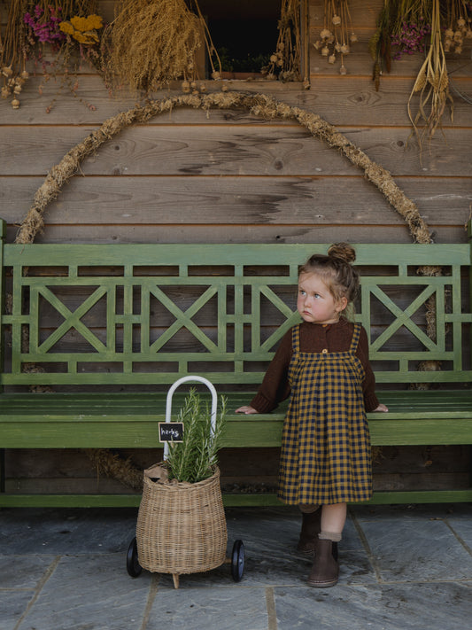 <Organic zoo>Blueberry Gingham Tribe Skirt（1Y-4Y）