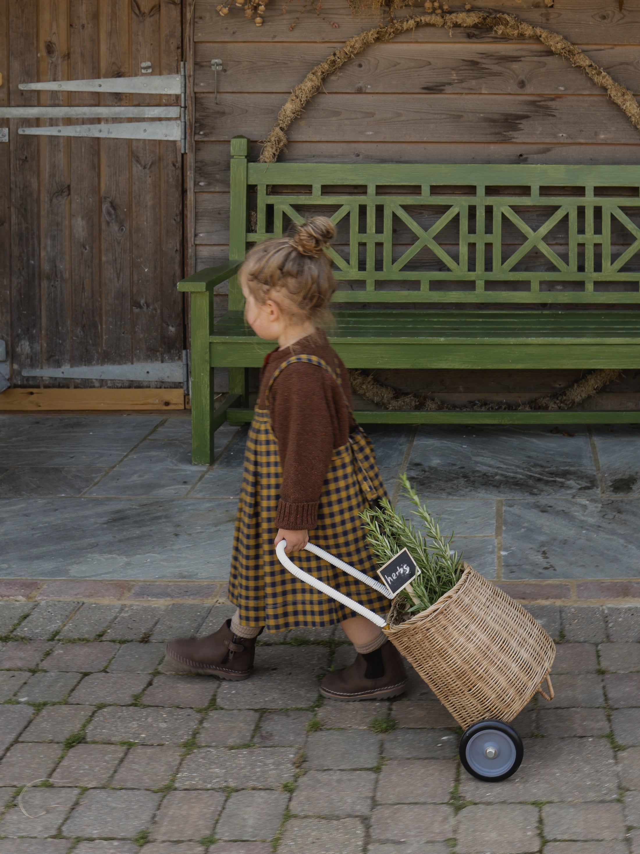 <Organic zoo>Blueberry Gingham Tribe Skirt（1-4Y）