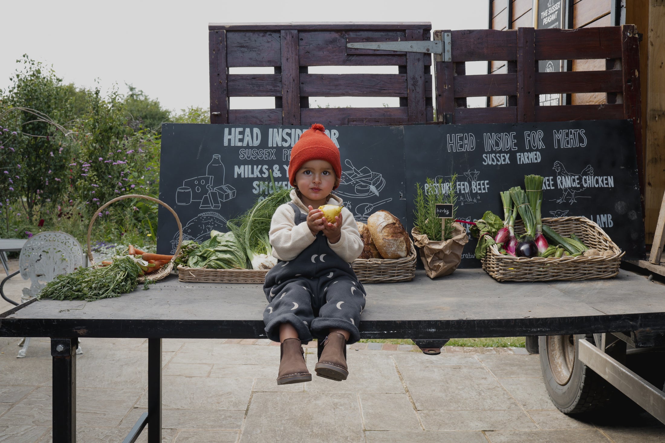 <Organic zoo>Charcoal Midnight Dungarees（1-4Y）