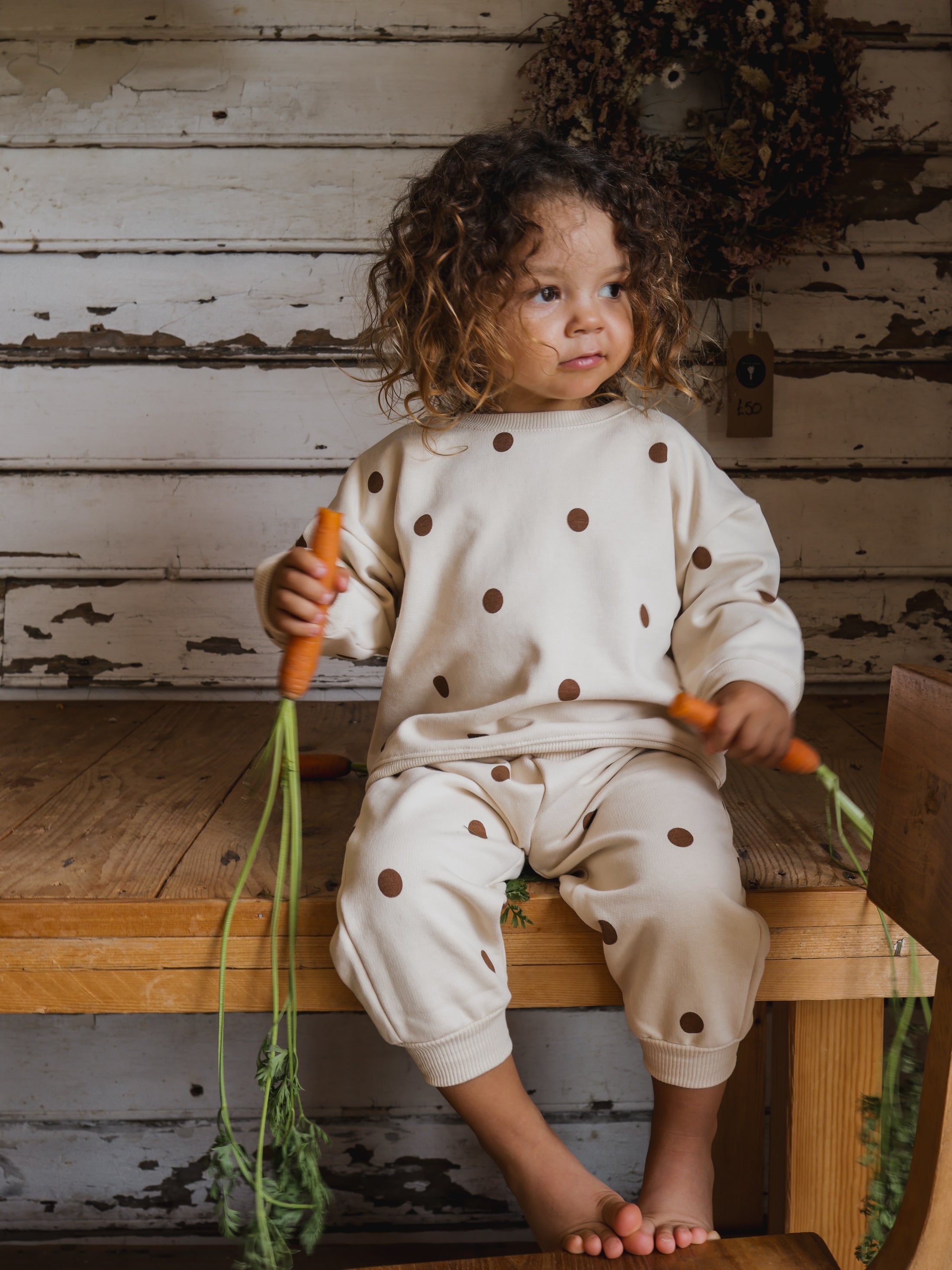 <Organic zoo>Undyed Cotton Dots Sweatpants（6M-4Y）