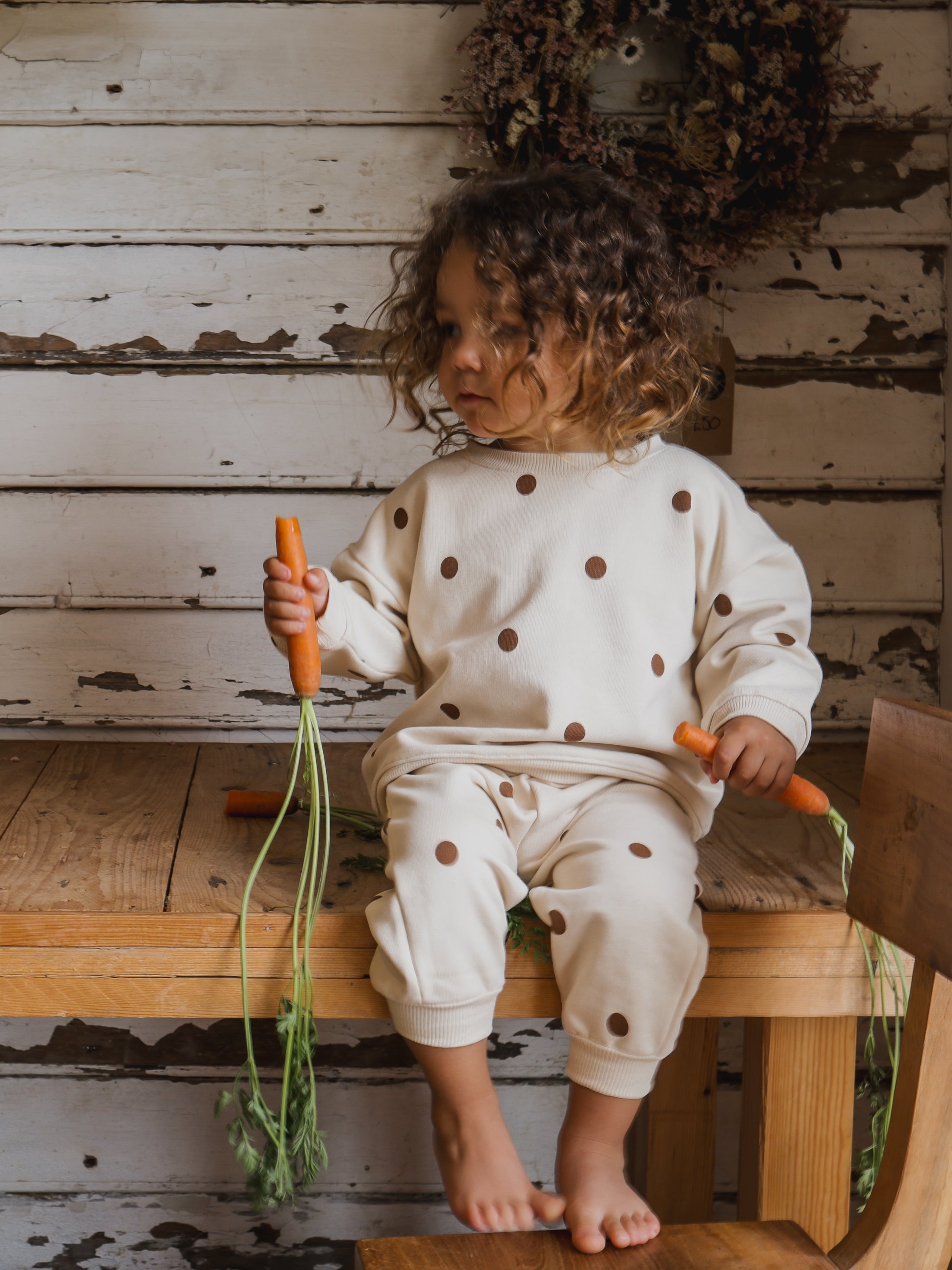 <Organic zoo>Undyed Cotton Dots Sweatpants（6M-4Y）