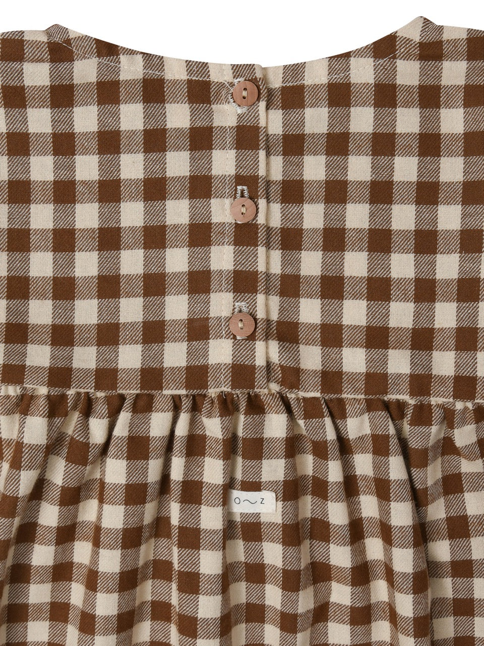 <Organic zoo>Chestnut Gingham Gather Dress（1-4Y）