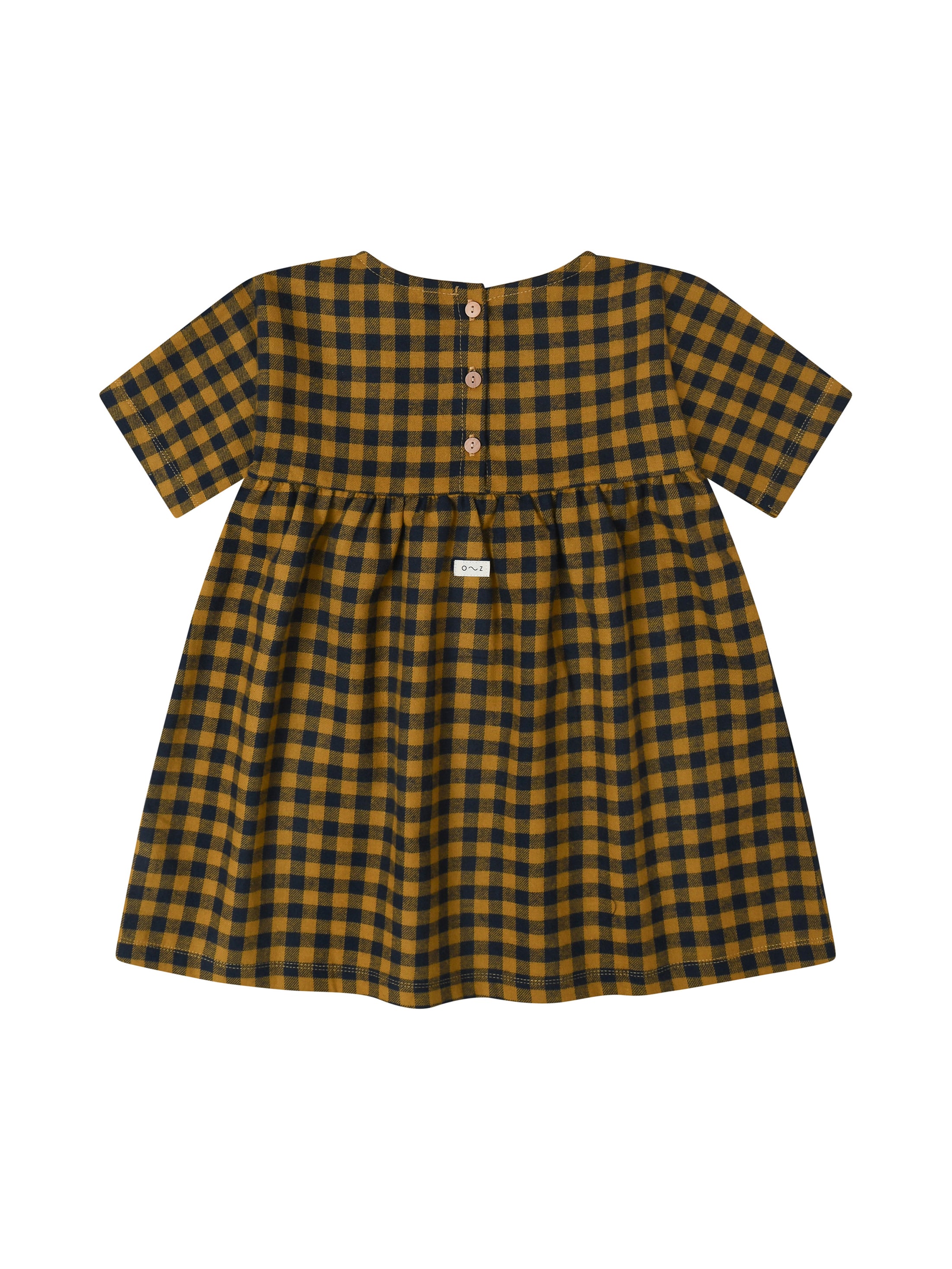 <Organic zoo>Blueberry Gingham Gather Dress（1Y-4Y）