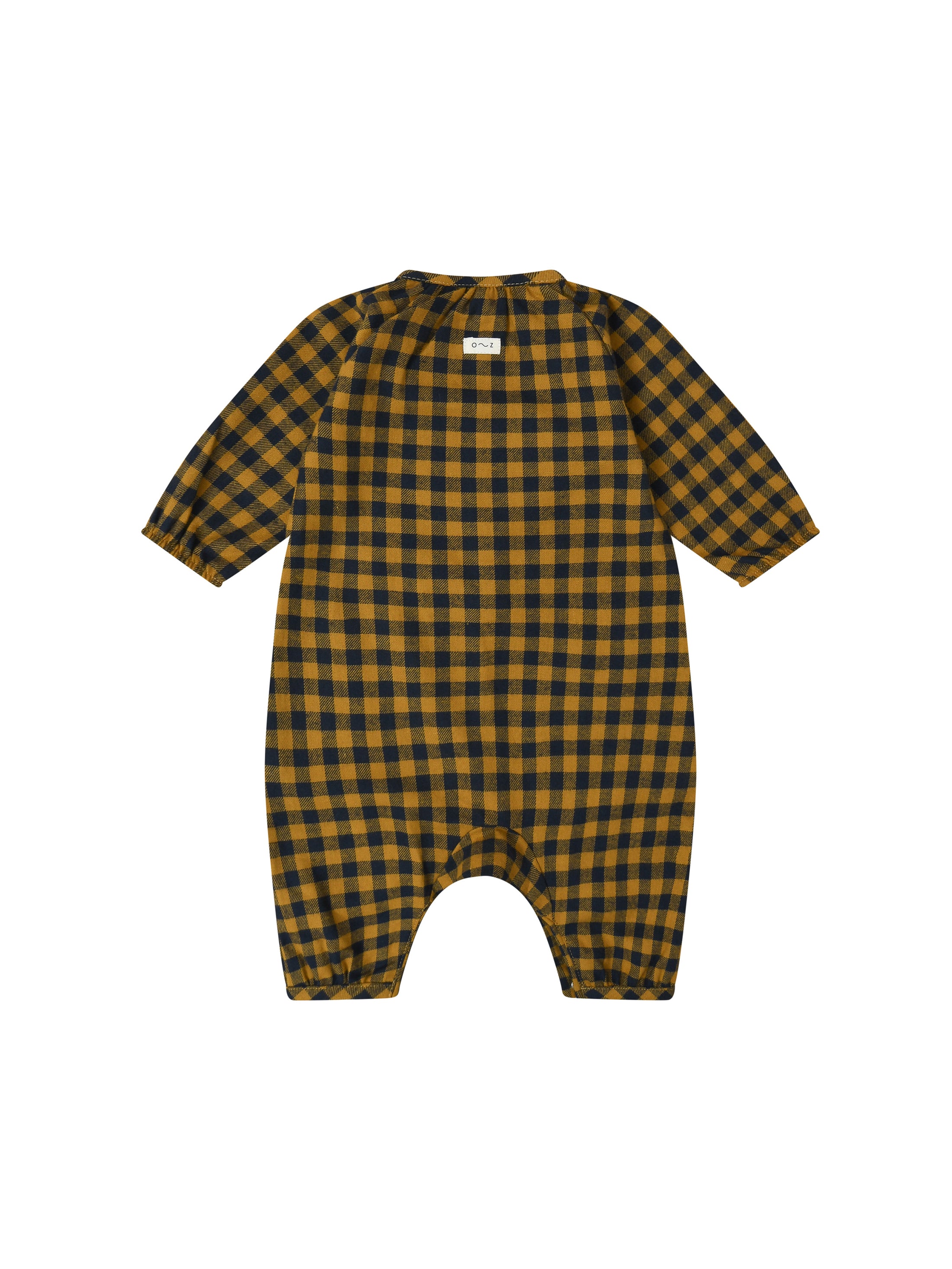 <Organic zoo>Blueberry Gingham Onesie（0M-12M）