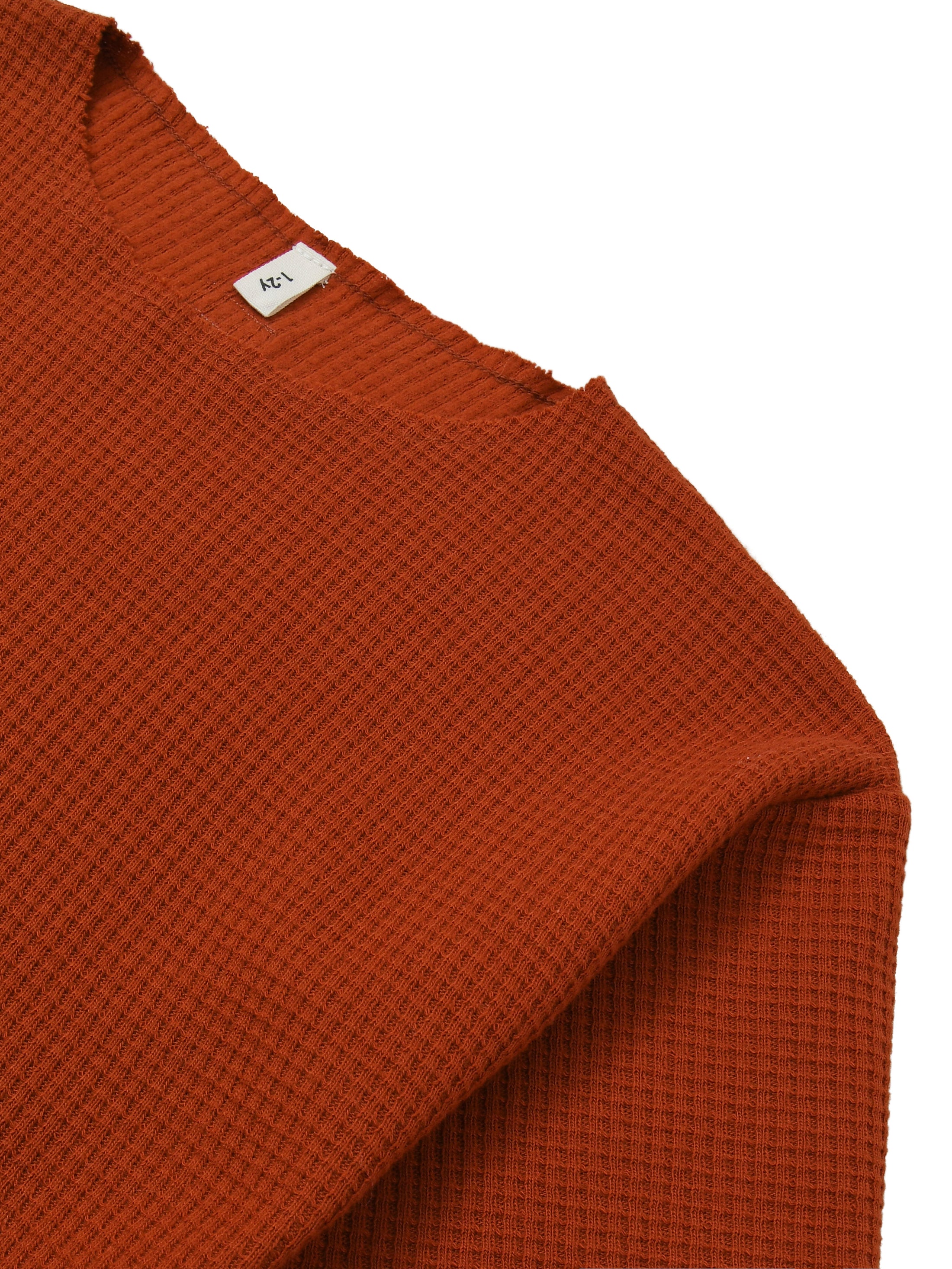 <Organic zoo>Paprika Waffle Boxy Sweatshirt（1-4Y）