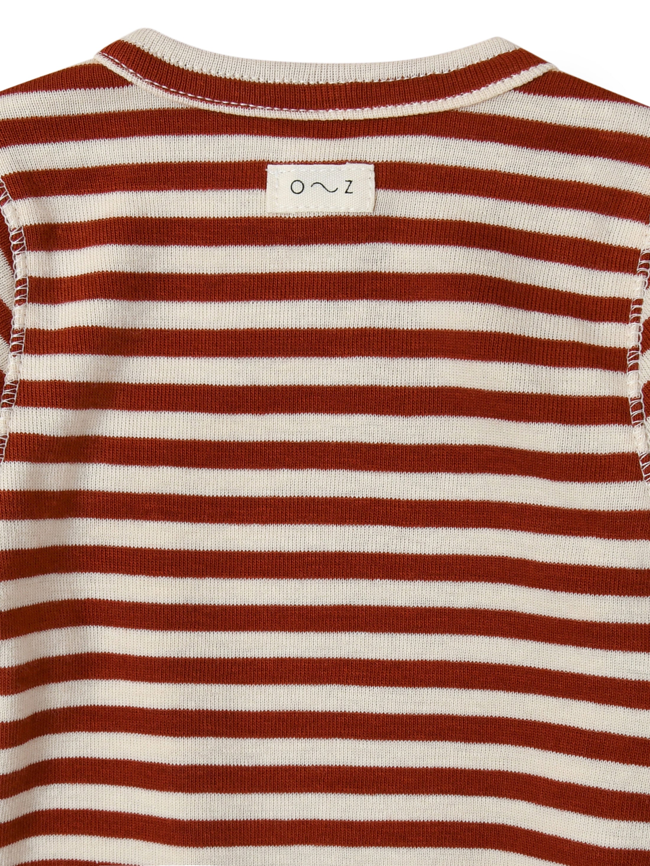 <Organic zoo>Paprika Stripes Wrap Bodysuit（0-12M）